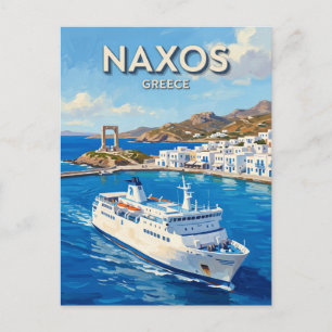 Naxos-Fährhafen Griechenland Postkarte