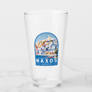 Naxos Griechenland Illustration Reise Kunst Vintag Glas