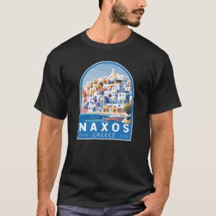 Naxos Griechenland Illustration Travel Art Vintag T-Shirt