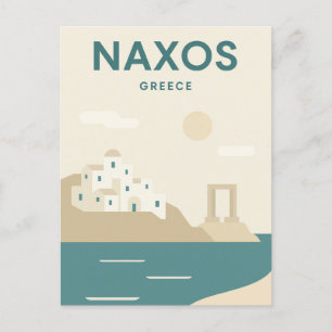 Naxos Griechenland Minimalistisch Postkarte