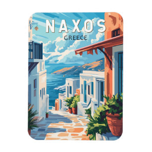 Naxos Griechenland Reise Kunst Vintage Magnet