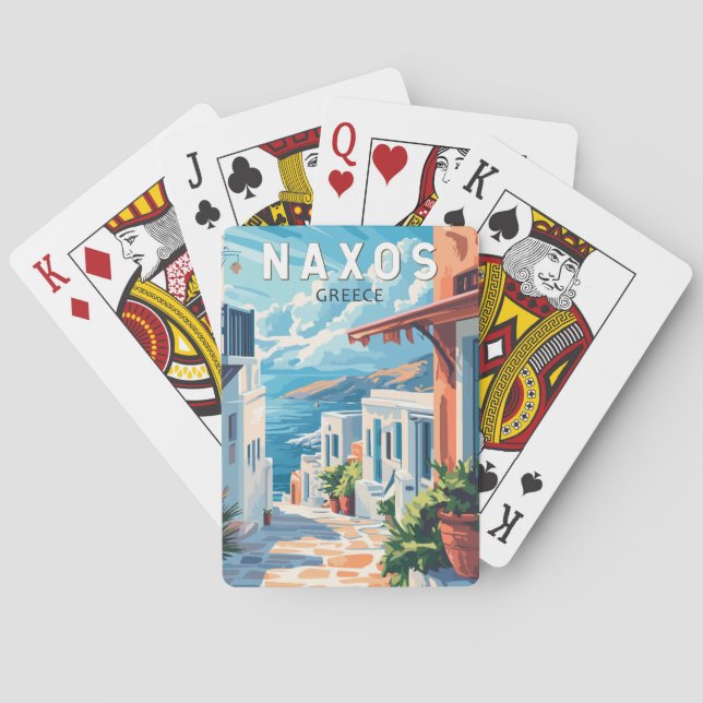 Naxos Griechenland Reisen Kunst Vintag Spielkarten (Rückseite)