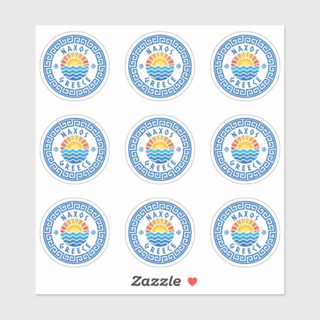 Naxos Island, Griechenland Mehrfachpackkleber Aufkleber (Blatt)