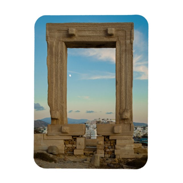 Naxos Portara Fridge Magnet  (Vertikal)