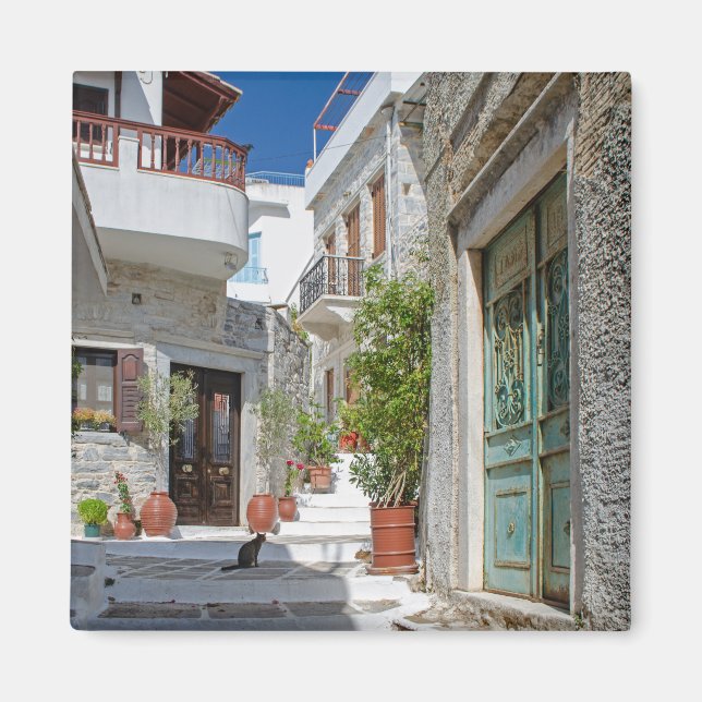 Naxos Village Cat Magnet (Vorne)