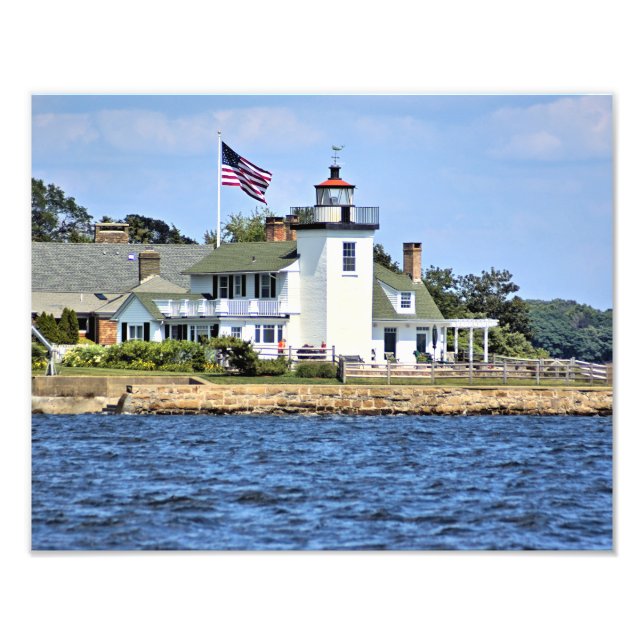 Nayatt Point Lighthouse, Rhode Island Foto Print (Vorne)