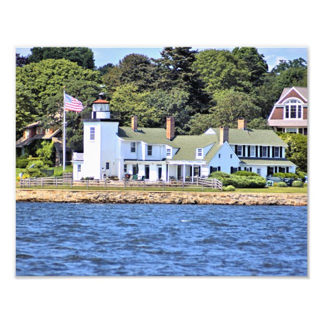 Nayatt Point Lighthouse, Rhode Island Foto Print (Vorne)