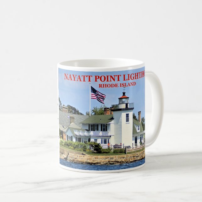 Nayatt Point Lighthouse, Rhode Island Tasse (VorderseiteRechts)