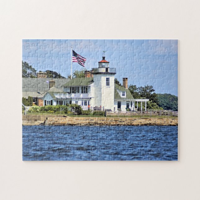 Nayatt Punkt-Leuchtturm, Rhode Island Puzzlespiel Puzzle (Horizontal)