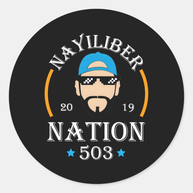 Nayib Bukele Nayiliber Nation 503 El Salvador Runder Aufkleber (Vorderseite)