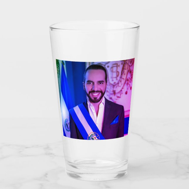 Nayib Bukele, Präsident von El Salvadore Glas (Vorderseite)
