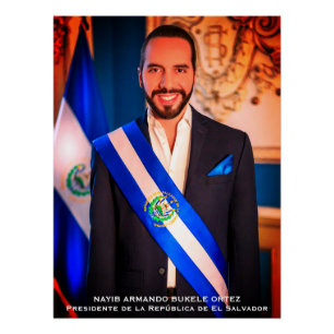 Nayib Bukele, Präsident von El Salvadore Poster