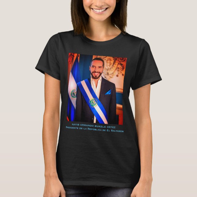 Nayib Bukele, Präsident von El Salvadore T-Shirt (Vorderseite)
