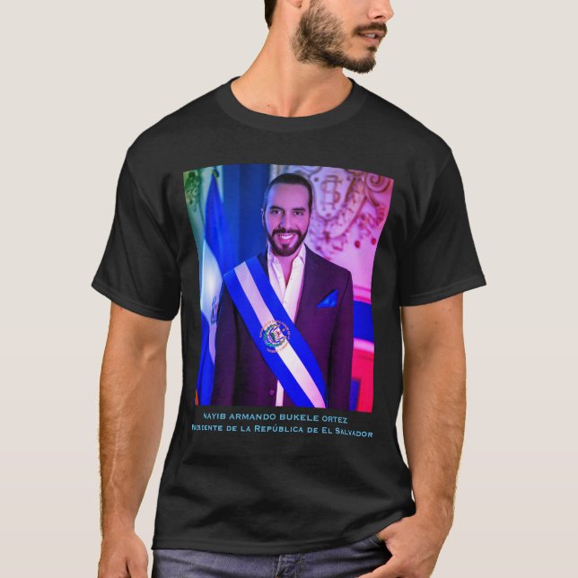 Nayib Bukele, Präsident von El Salvadore T-Shirt (Vorderseite)