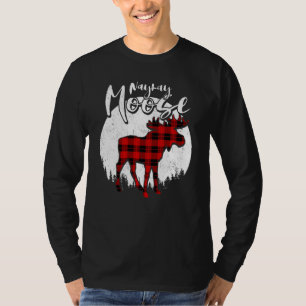 Naynay Moose Red Kariert Buffalo Matching Family P T-Shirt