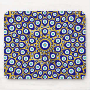 Nazar-Auge - Türkischer Augenzauber auf Gold Mousepad