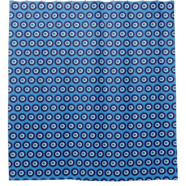 Nazar Evil Eye Protection Amulet Blue Beet Symbol  Duschvorhang (Vorderseite)