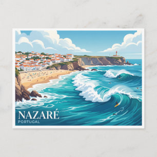 Nazaré Atlantikküste Portugal Postkarte