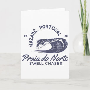 Nazaré Portugal Big Wave Surfen Surf Swell Chaser Karte