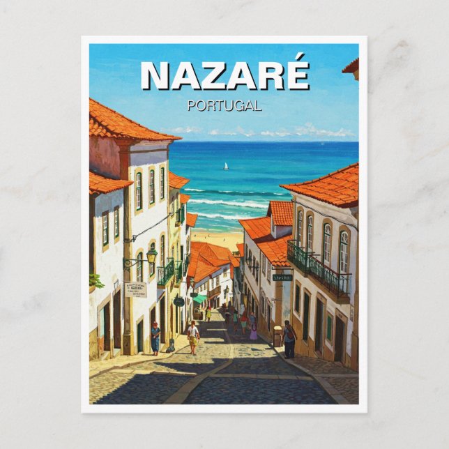 Nazare Portugal Postkarte (Vorderseite)