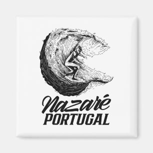 Nazaré Portugal Surfen Surfer Surf Welle Magnet