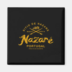 Nazare Portugal Surfen Vintage Retro Magnet