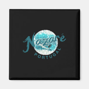 Nazare Portugal Vintage Surfen _3 Magnet