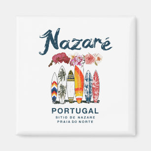 Nazare Portugal Vintage Surfen _4 Magnet