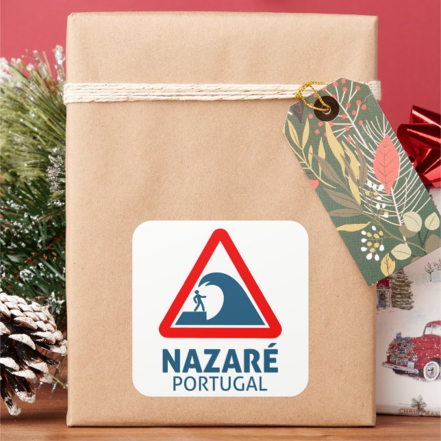 Nazare Quadratischer Aufkleber (Feiertag)