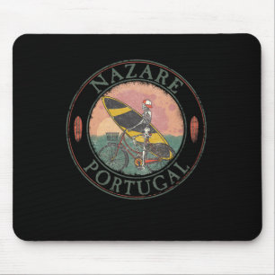 Nazare Surfer I Portugal Retro I Surfen I Nazare Mousepad
