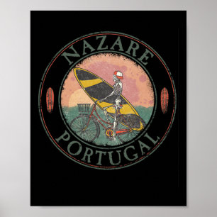 Nazare Surfer I Portugal Retro I Surfen I Nazare Poster