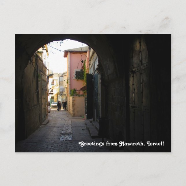 Nazaret-Straßen-Ansicht-Postkarte Postkarte (Vorderseite)