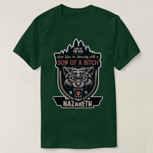 Nazareth Hair of the Dog 1975 T-Shirt (Design vorne)