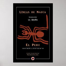 Nazca Geoglyphen-Spider Poster