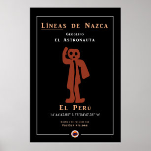 Nazca Geoglyphs-Astronaut Poster