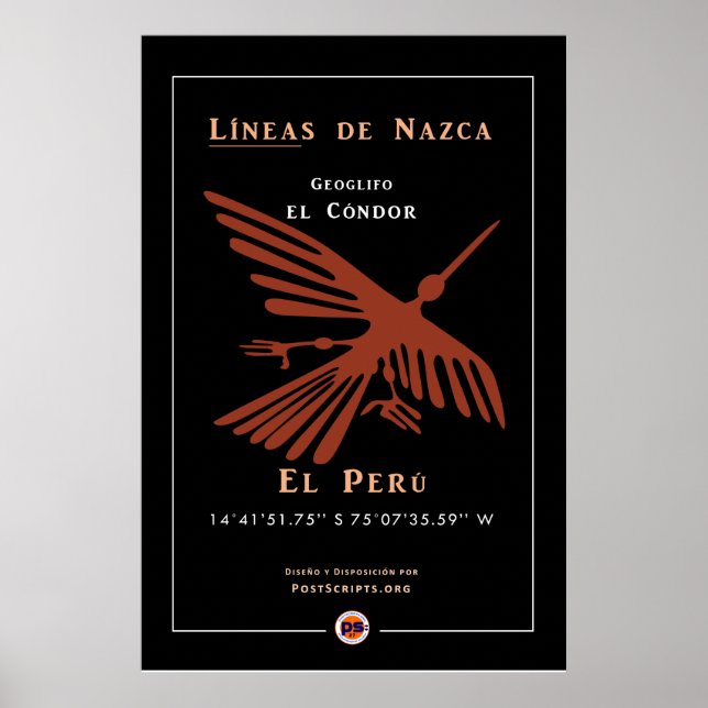 Nazca Geoglyphs-Condor Poster (Vorne)