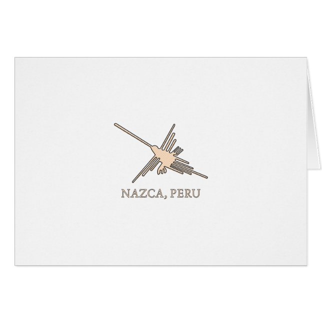 Nazca Hummingbird Geoglyph Newsprint (Vorderseite (Horizontal))