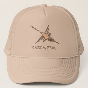 Nazca Hummingbird Geoglyph Newsprint Truckerkappe