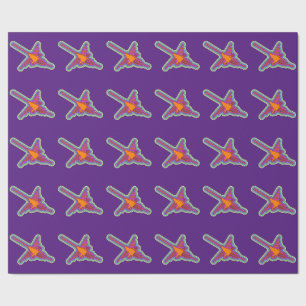 Nazca Hummingbird Peru Zeichnend auf Lila Geschenkpapier