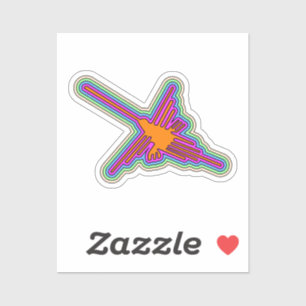 Nazca Hummingbird Peru Zeichnend Aufkleber