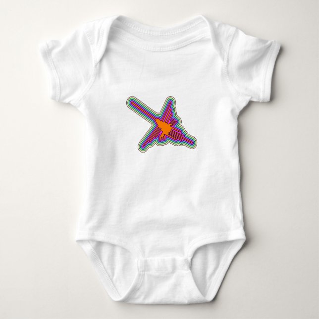 Nazca Hummingbird Peru Zeichnend Baby Strampler (Vorderseite)