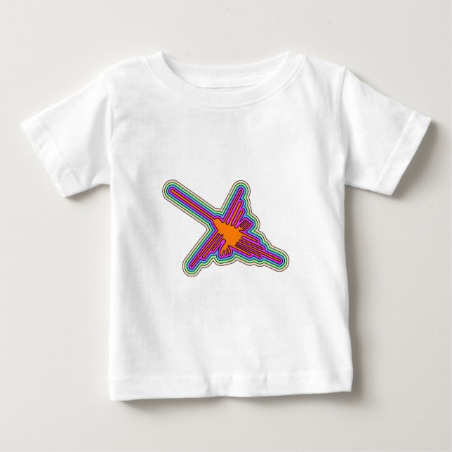 Nazca Hummingbird Peru Zeichnend Baby T-shirt (Vorderseite)