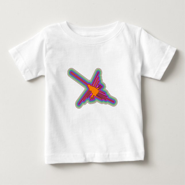 Nazca Hummingbird Peru Zeichnend Baby T-shirt (Vorderseite)