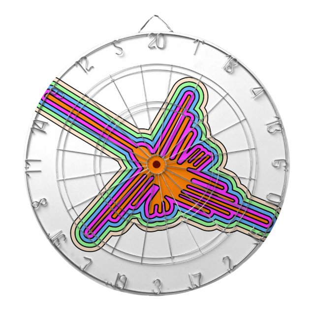 Nazca Hummingbird Peru Zeichnend Dartscheibe (vorne)