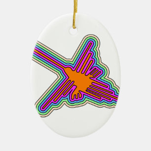 Nazca Hummingbird Peru Zeichnend Keramikornament