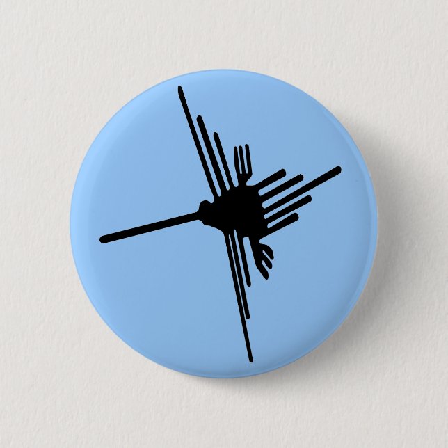 Nazca Kolibriknopf Button (Vorderseite)