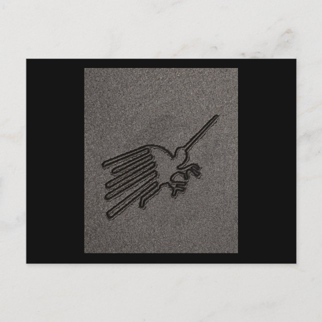 NAZCA LINES BIRD NAZCA LINES ART Geoglyphen Antike Postkarte (Vorderseite)