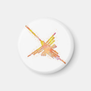 Nazca Lines Hummingbird Aquarell drucken Magnet