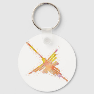 Nazca Lines Hummingbird Aquarell drucken Schlüsselanhänger