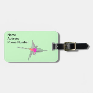 Nazca Lines Hummingbird - Grüne Version Gepäckanhänger